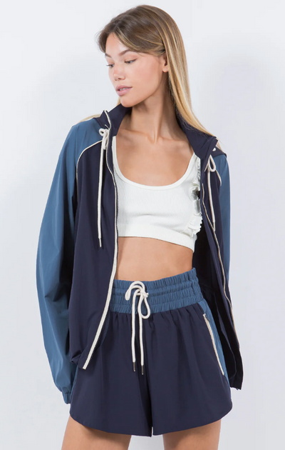 Draw Windbreaker Set Navy