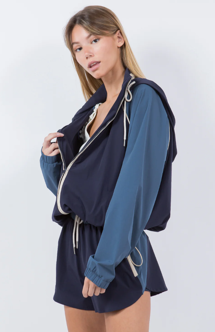 Draw Windbreaker Set Navy