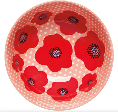 Bowl Stamped 6in Poppy