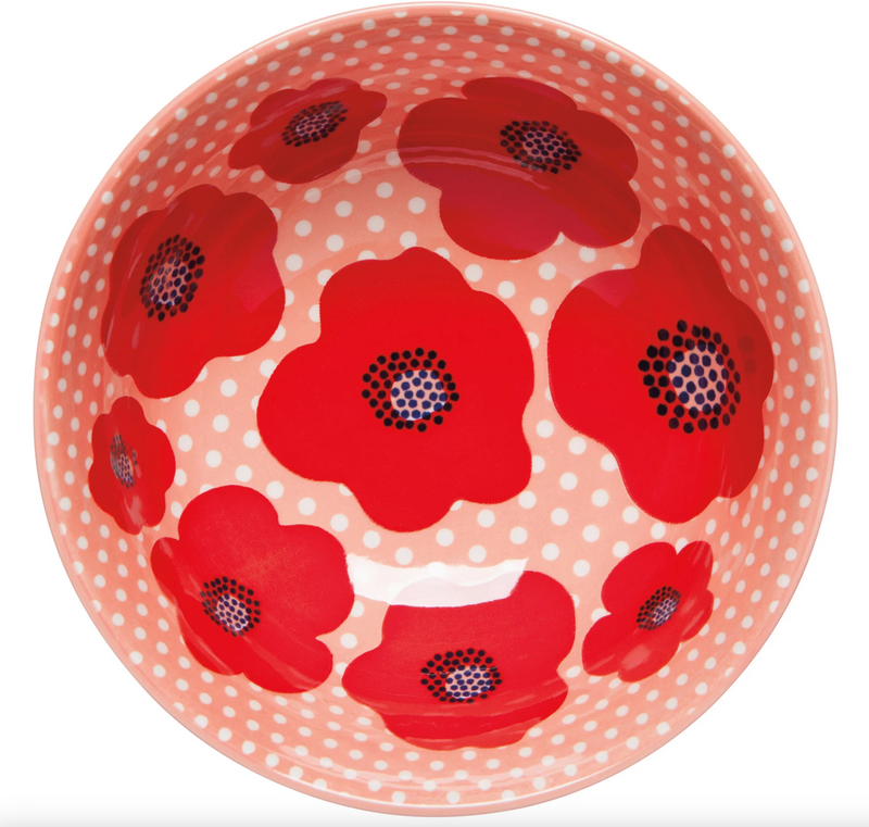 Bowl Stamped 6in Poppy