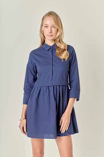 Jess Mini Dress Navy