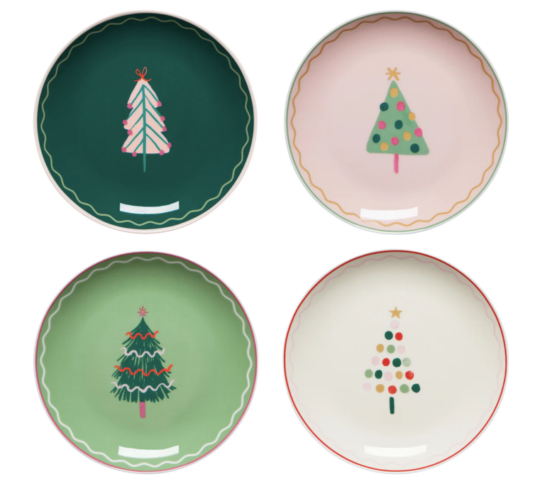 Glitzmas Appetizer Plates Set of 4