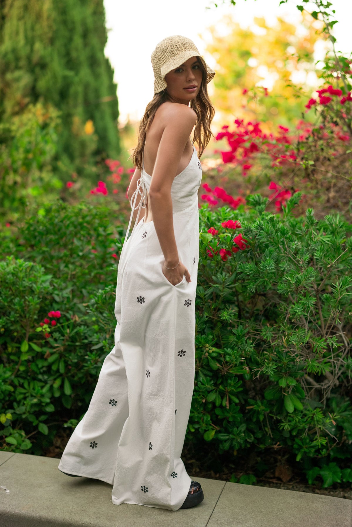 Natasha Jumpsuit White Navy