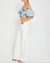 Petra Cropped Top Blue Plaid
