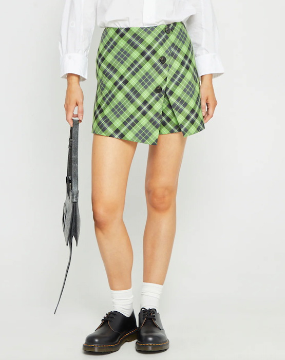 Gia Mini Skort Kiwi Plaid