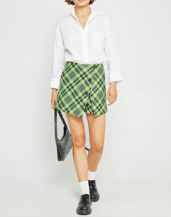 Gia Mini Skort Kiwi Plaid