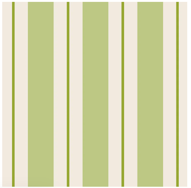 Green Awning Stripe Cocktail Napkin