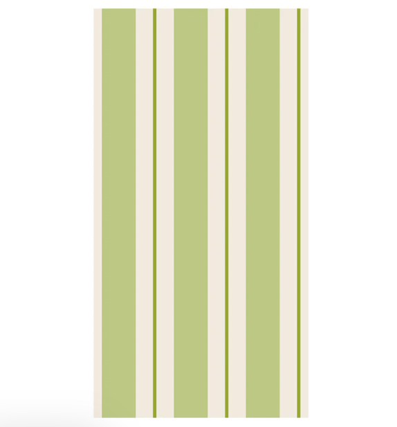 Green Awning Stripe Guest Napkin