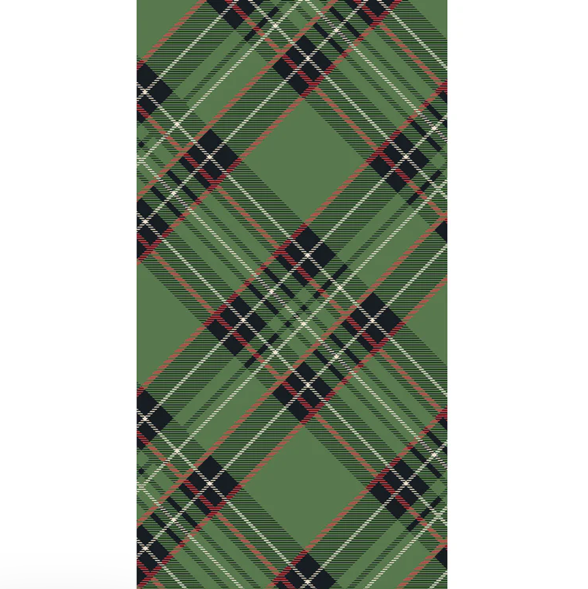 Green Plaid Guest Napkin