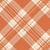 Orange Plaid Cocktail Napkin