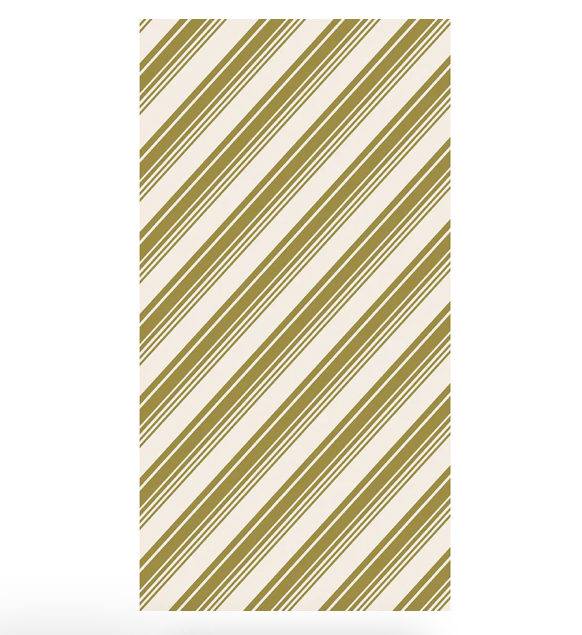 Gold Peppermint Stripe Guest Napkin