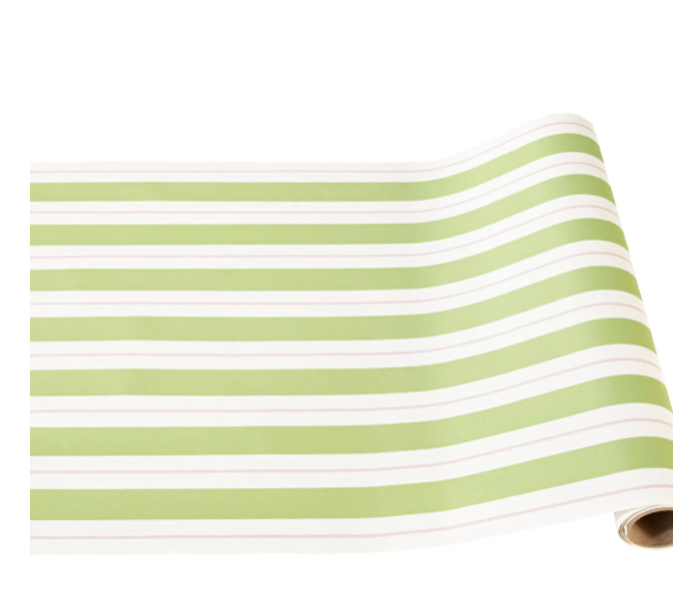 Green Pink Awning Stripe Runner