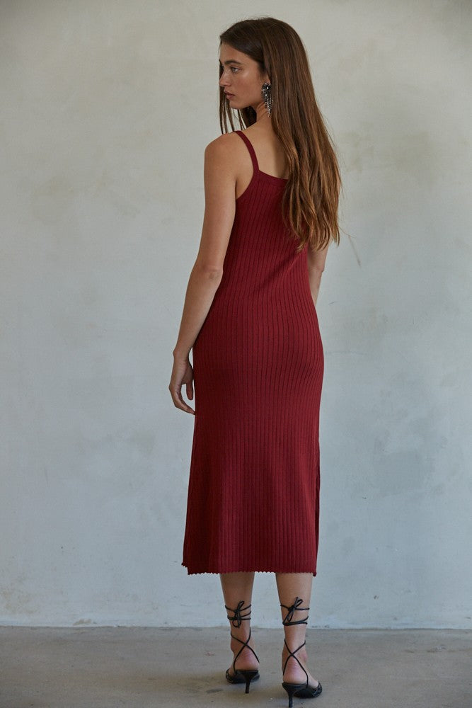 Off The Grid Maxi Dress Burgundy