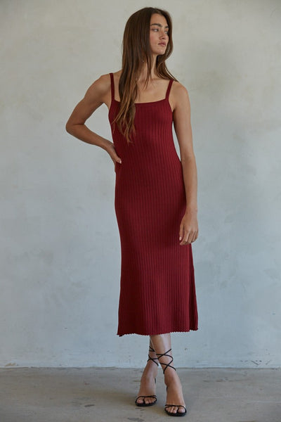 Off The Grid Maxi Dress Burgundy