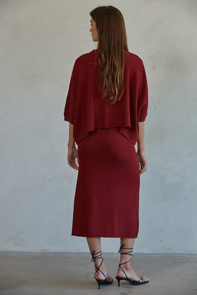 Off The Grid Top Burgundy