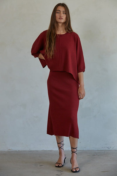 Off The Grid Top Burgundy