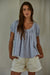 Charmed Top Dusty Blue