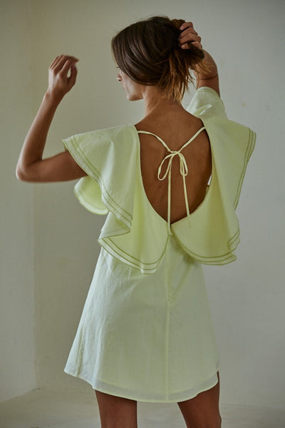 Sanna Mini Dress Dusty Lime