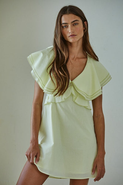 Sanna Mini Dress Dusty Lime