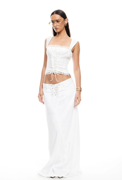 Palmer Maxi Skirt Porcelain White