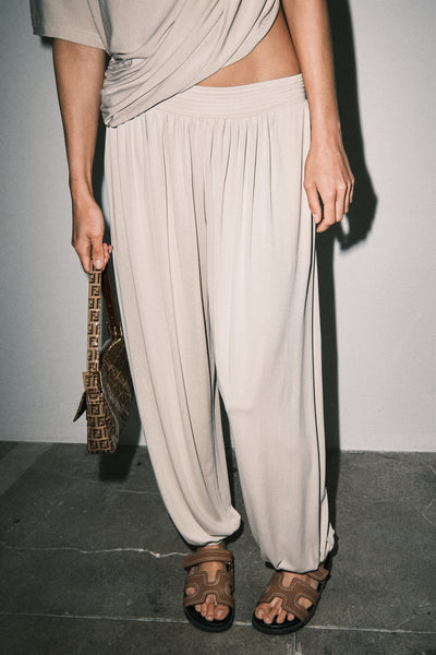 Emery Drapey Jersey Pant Stone
