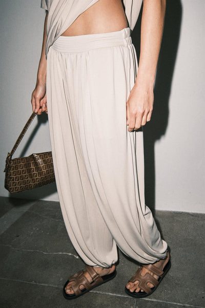 Emery Drapey Jersey Pant Stone