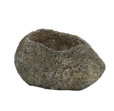 Cast Concrete Lava Stone Planter Natural