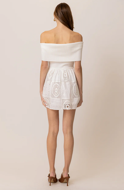Diva Mix Dress White
