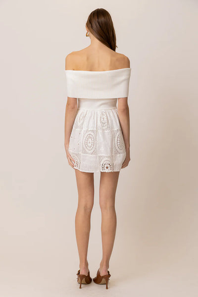 Diva Mix Dress White