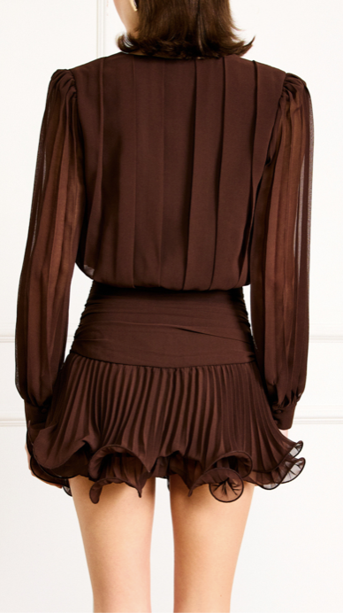 Twyla Mini Dress Brown