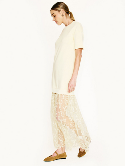 Esryn Mix Media Dress Lt Yellow