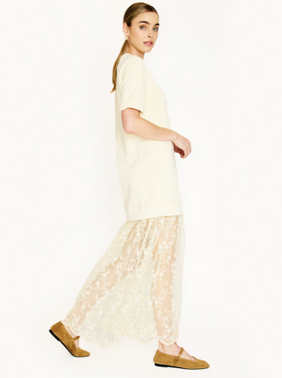 Esryn Mix Media Dress Lt Yellow