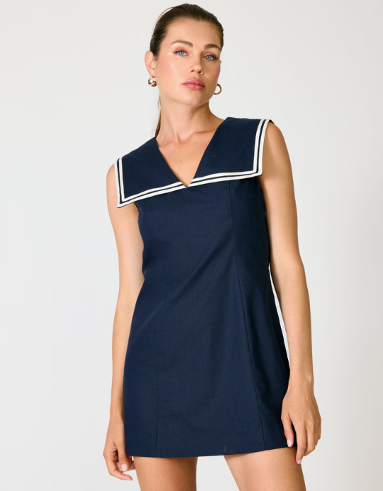 Anchor Mini Dress Navy