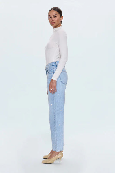Lexi Mid Rise Bowed Straight Stellar