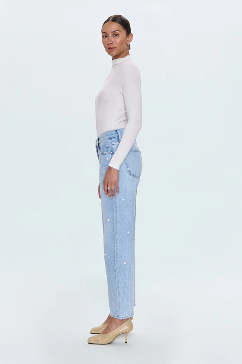 Lexi Mid Rise Bowed Straight Stellar