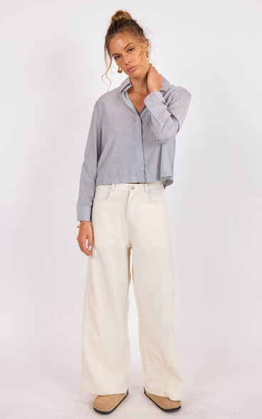 Fiona Shirt Blue Silver