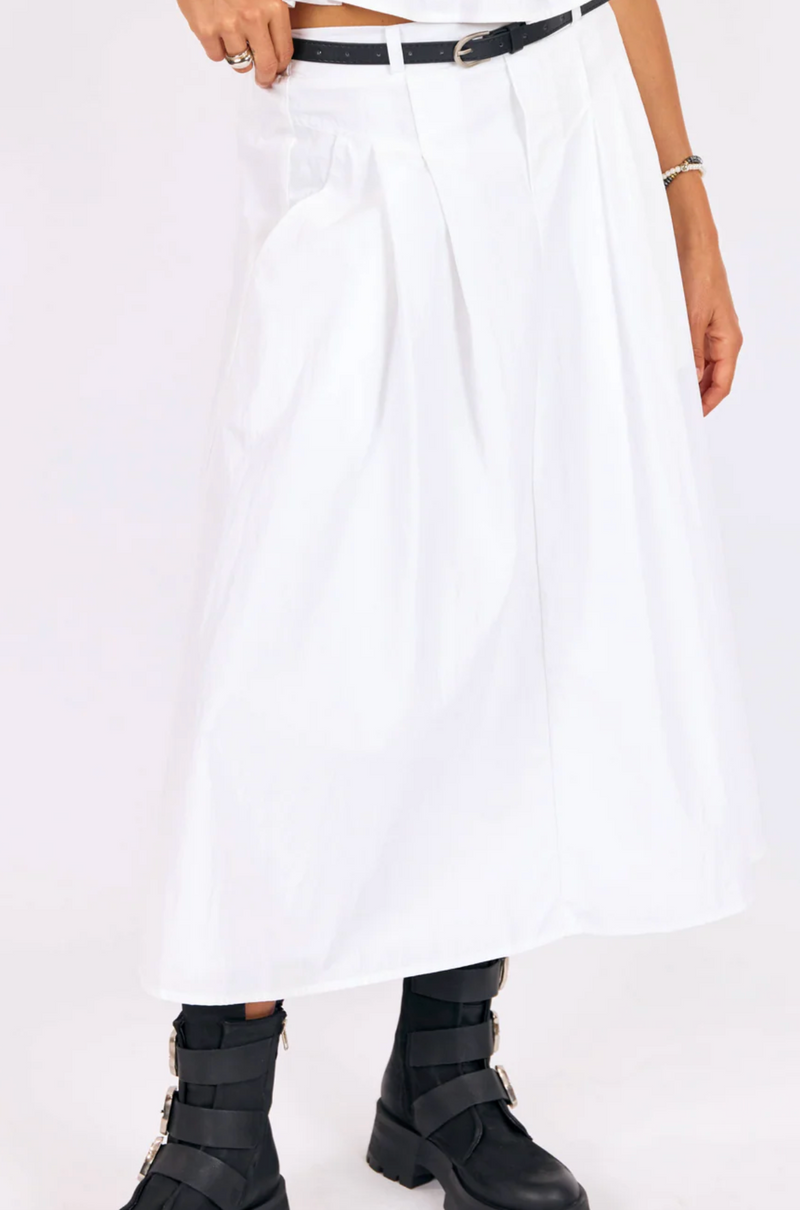 Shee Midi Skirt White
