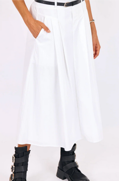 Shee Midi Skirt White