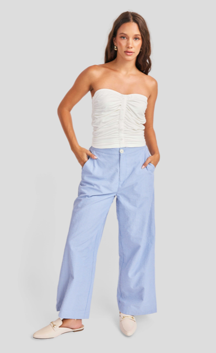 Windows Down Pant Blue Ivory