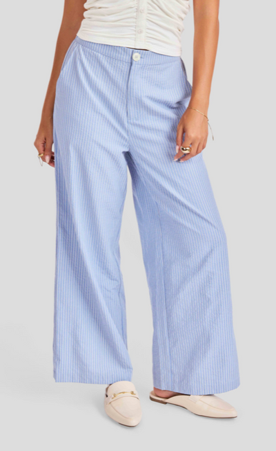 Windows Down Pant Blue Ivory