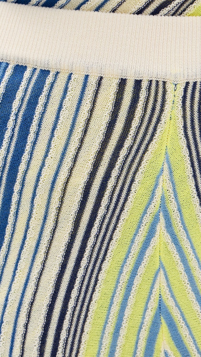 Kit Striped Knit Pant Blue