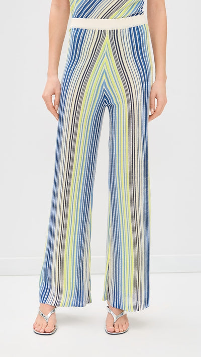 Kit Striped Knit Pant Blue