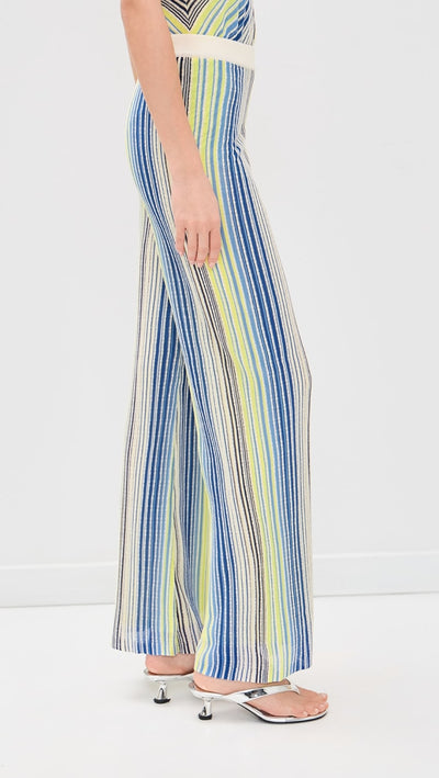 Kit Striped Knit Pant Blue