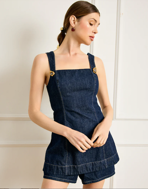 Caryl Romper Indigo