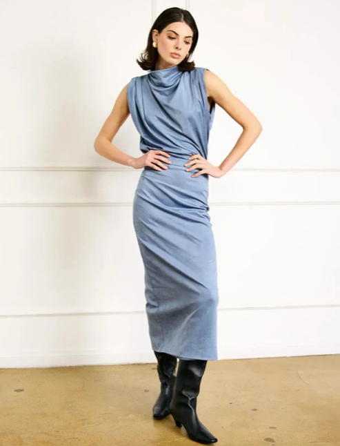 Alix Midi Skirt Sky Blue