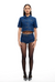 Halston Demin Top Blue Demin