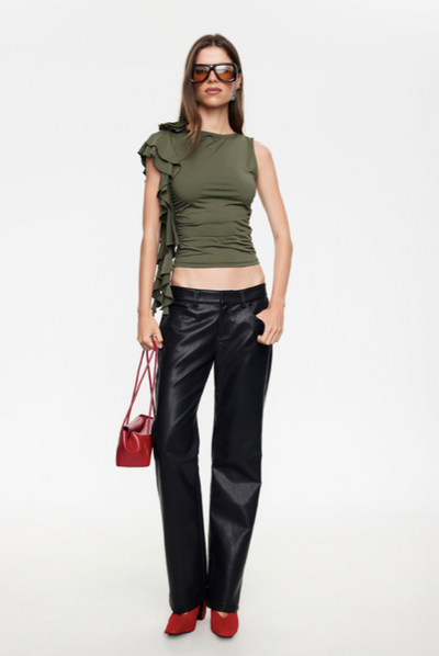Carrie Top Khaki