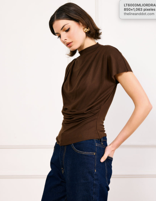 Lior Draped Top Brown