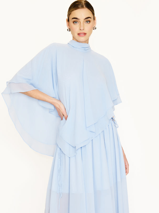 Amorette Cape Top Sky Blue