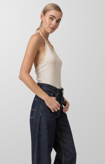 Simone Sweater Tank Top Ivory